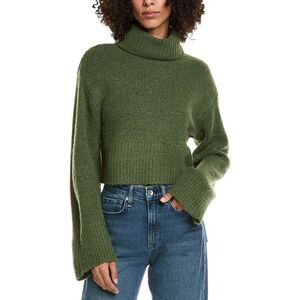 Hl Affair Womens Turtleneck Sweater, Green